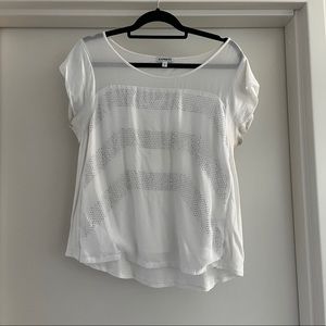 🌑 EXPRESS White Studded Top - TOP 2 for $20